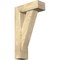 Ekena Millwork Traditional Block Rough Sawn Bracket w/ Offset Brace, Douglas Fir, 6"W x 16"D x 28"H BKT0604X16X28TRA05RDF - alternate 1